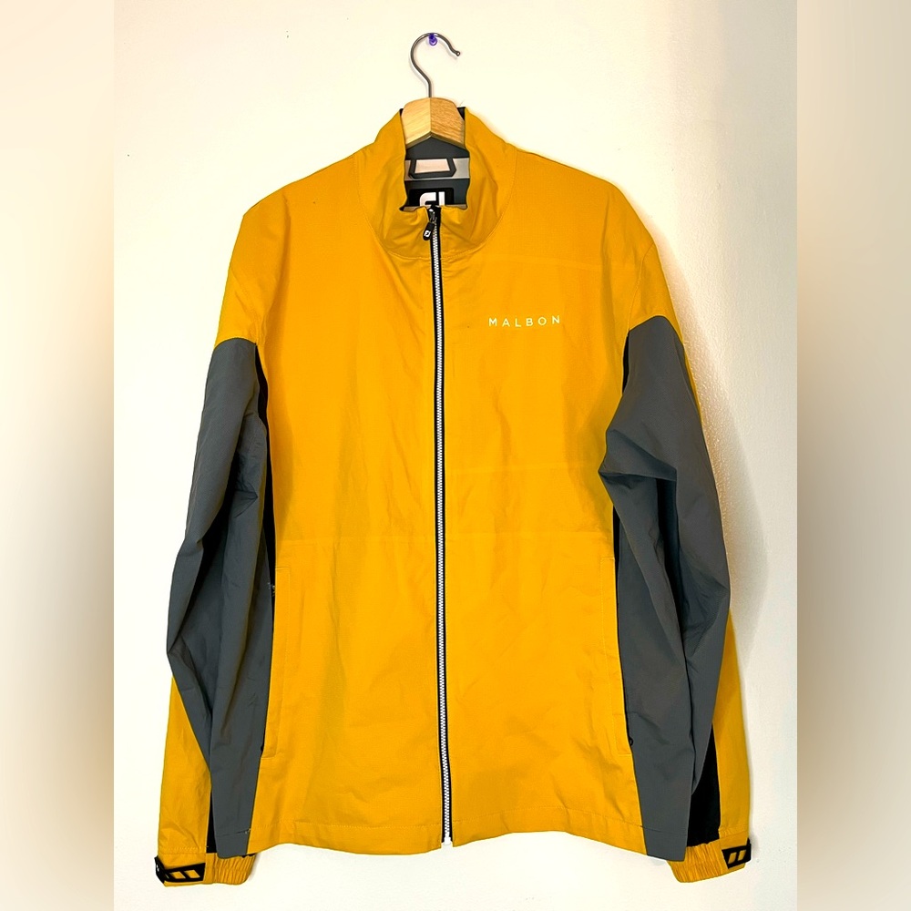 FootJoy HydroLite Jacket Mens L Yellow DryJoys FJ Waterproof Golf Rain